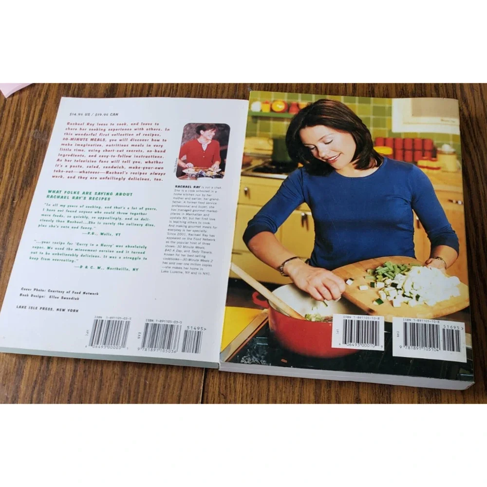 Rachael Ray 30-Minute Meals Books One and Two Lot